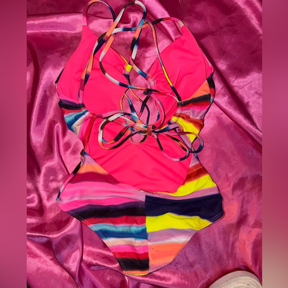 Mara Hoffman One Pice Colorful Bathing Suit Size S - Picture 5 of 5